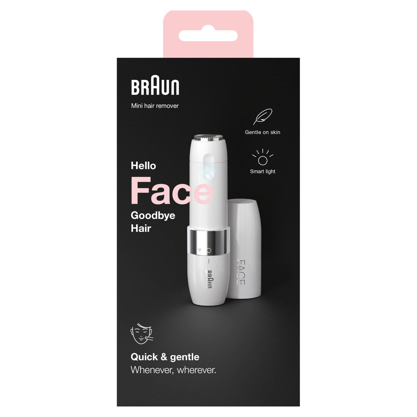 Braun Face Epilatore Elettrico Donna, con Rifinitore di Precisione, Depilazione Elettrica Viso, Baffetti, Mento E Guance, Adatto anche alla zona Bikini, Idea Regalo Depilatore Donna, FS1000 Bianco