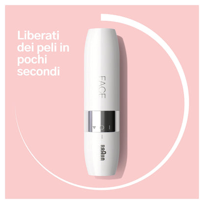 Braun Face Epilatore Elettrico Donna, con Rifinitore di Precisione, Depilazione Elettrica Viso, Baffetti, Mento E Guance, Adatto anche alla zona Bikini, Idea Regalo Depilatore Donna, FS1000 Bianco