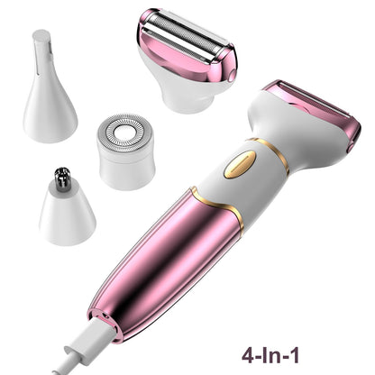 Koeutoze Rasoio elettrico da donna 4 in 1 con display digitale, impermeabile IPX7, rimozione peli del viso per donne, rasoio intimo per viso, zona intima, ascelle, gambe ricarica USB
