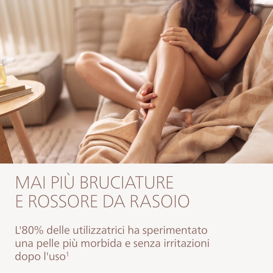Philips Lady Shaver Serie 6000 - Rasoio senza filo, Wet & Dry, sistema di rasatura a 3 lame, per corpo e gambe, 80 minuti di utilizzo, modello BRL127/00